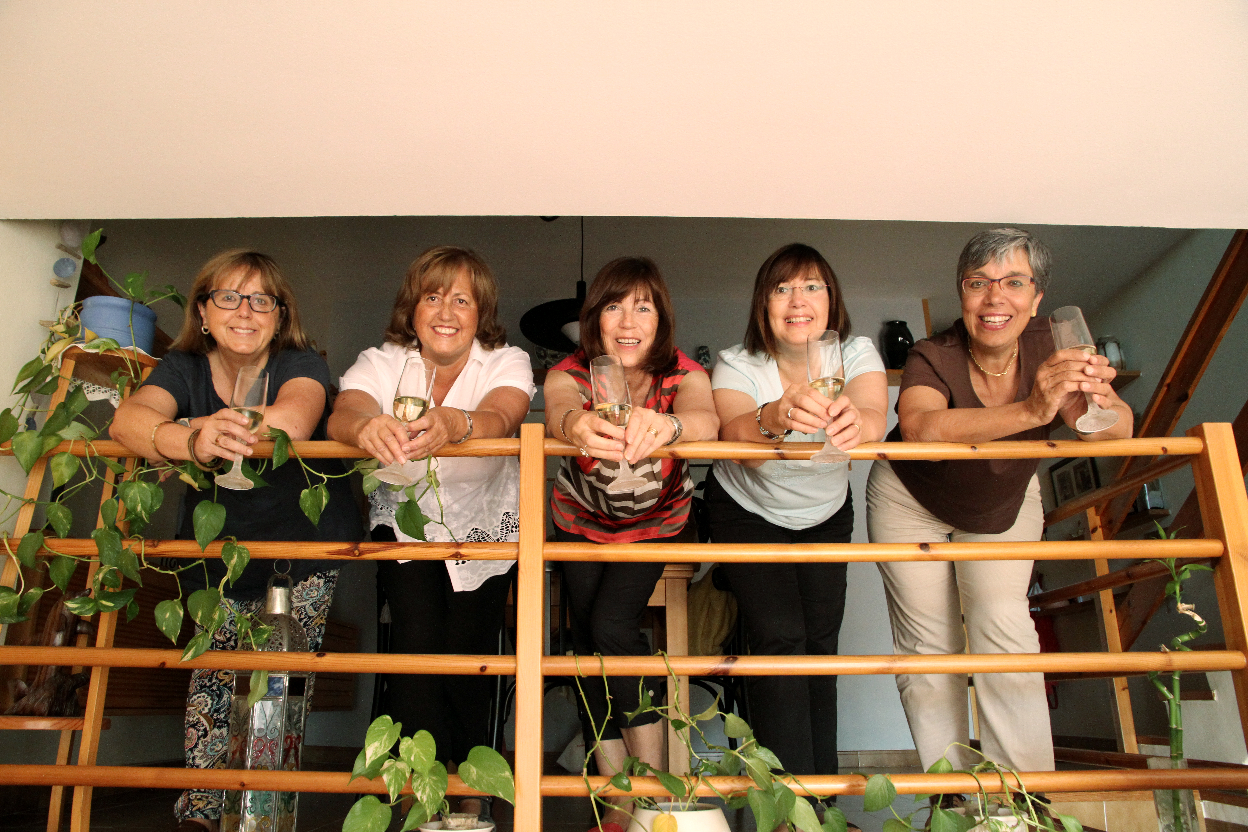 Les pregoneres del 2014, per ordre d'esquerra a dreta: Mª Angels Casals, Neus Bergés, Mª Dolors Millan, Emilia Castellà i Mariona Fradera